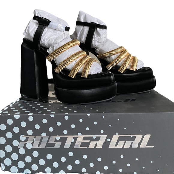 Dolls Kill Shoes - Dolls Kill Poster Girl | NWT’s Fiery Disguise Platform Sandals